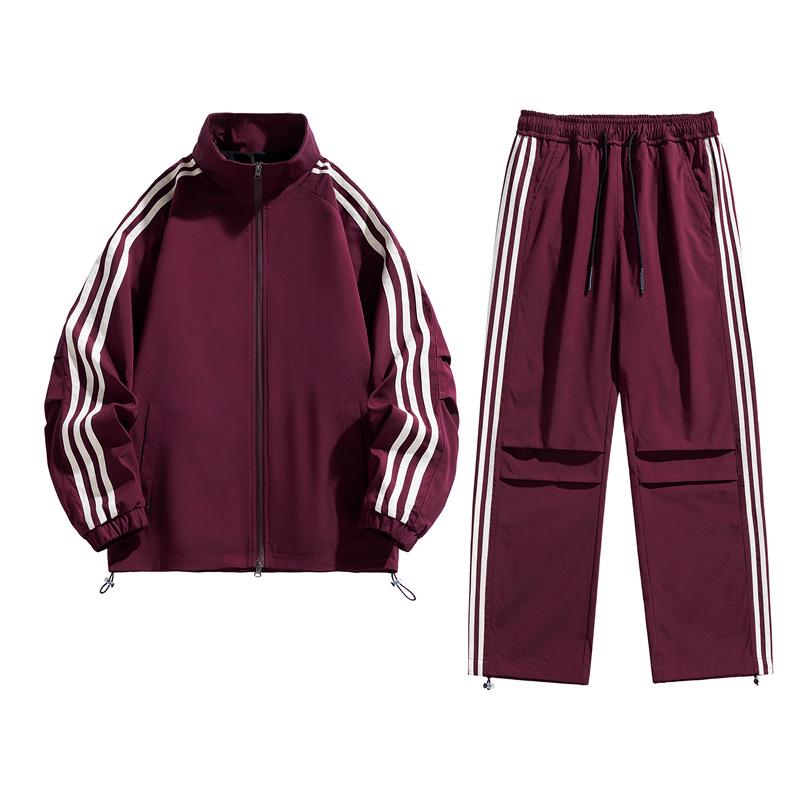 Pánská retro tepláková bunda se třemi pruhy a stojáčkem