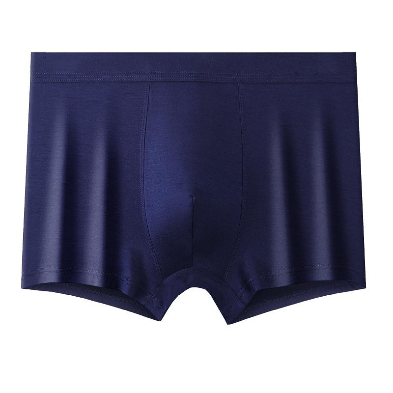 Men's Underwear High Elasticity Plus Size Sexy Solid Color Men's Seamless Mid Waist Shorts