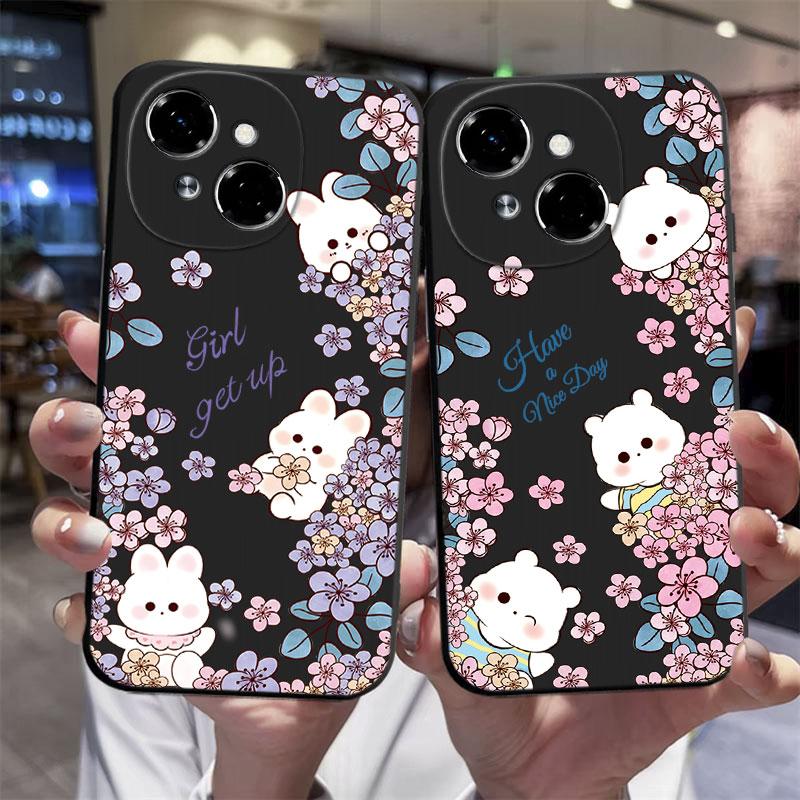 For Tecno Spark Go 1 Go 2020 2022 2024 2025 Case Shockproof Silicone Cat Soft TPU Phone Case For Spark Go 2023 Back Cover Fundas