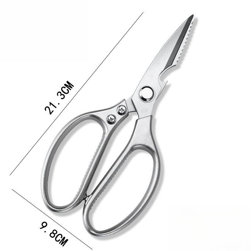 Stainless Steel Multipurpose Kitchen Scissors with Comfortable Handle and Firm Rivets for Cutting Tough Materials