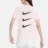 Nike Dri-FIT Run Division Reflective Logo Printed Running T-Shirt Short Sleeve Women Tops Coral DD5316-864