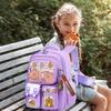 Zaino Capibara per Bambini Protezione Schiena Cartella Scolastica Studente con Portatessere Bambola Impermeabile Grande Capacità Borse per Libri Cartoni Animati