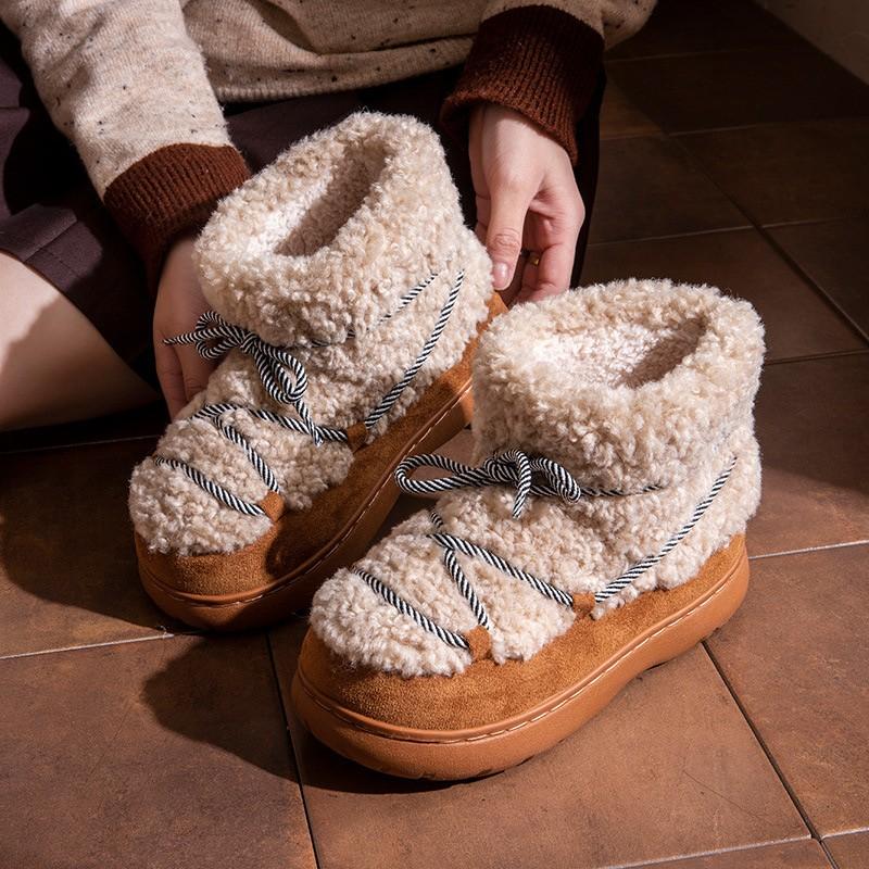 

Модные женские модные балетки из хлопка Зимние новые с круглым носком из замши с вставками на толстой мягкой подошве Нескользящие толстые зимние ботинки 41