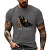 Herren Lustiger Tier-Spruch Print Vintage T-Shirt, Locker Atmungsaktiv Sommer Freizeit Oberteil