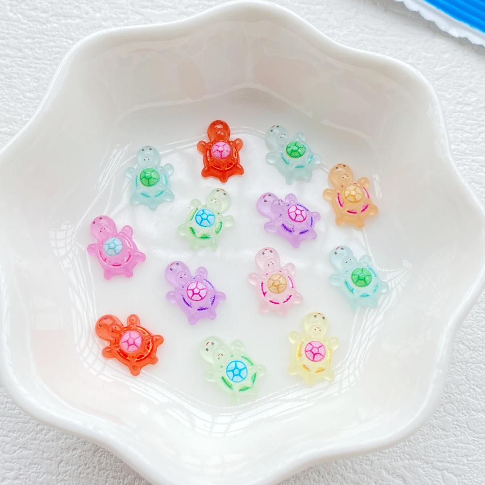 100 Colored Mini Parent-Child Turtle Jewelry - For Diy Nail Art Scrapbook Wedding Earrings And Jewelry Crafts