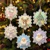 DIY Christmas Pearl Painting Kit Rope Tag Ornament Xmas Tree Decor