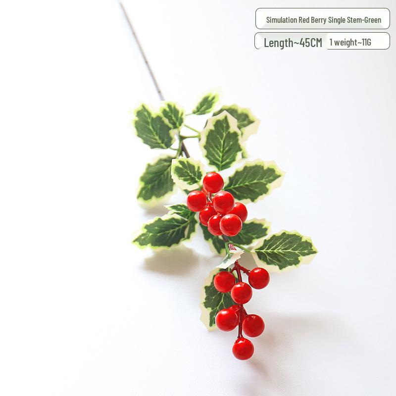 

Красная Ягода Рождественский Лист Украшение: Искусственная цветочная композиция для центра стола 45 cm