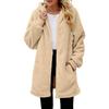 Winter Women's Jackets Loose Fur Long Sleeve Hooded Zipper Cardigan Coat Thickened Warm Casual Outerwear