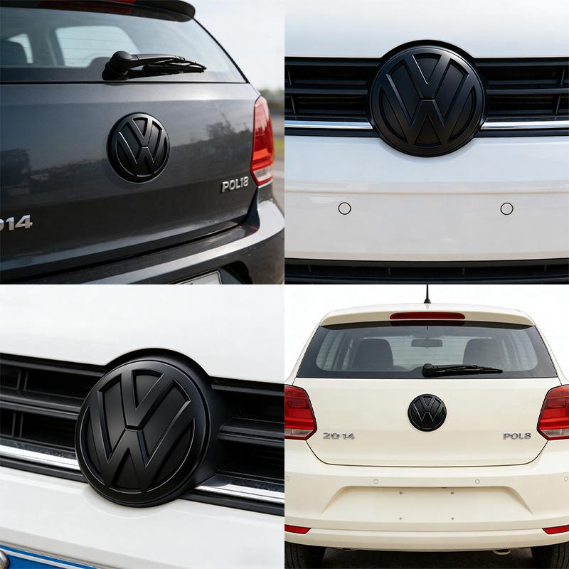T26VW Car Front Grill Badge Rear Trunk Lid Emblem Logo 6C0853600 Auto Accessories For Volkswagen Polo 6 6C 2014 2015 2016 2017 2018