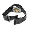 Forsining Men's Fashion Casual Blue Hollow Waterproof Automatic Mechanical Watch GMT1114-8-A