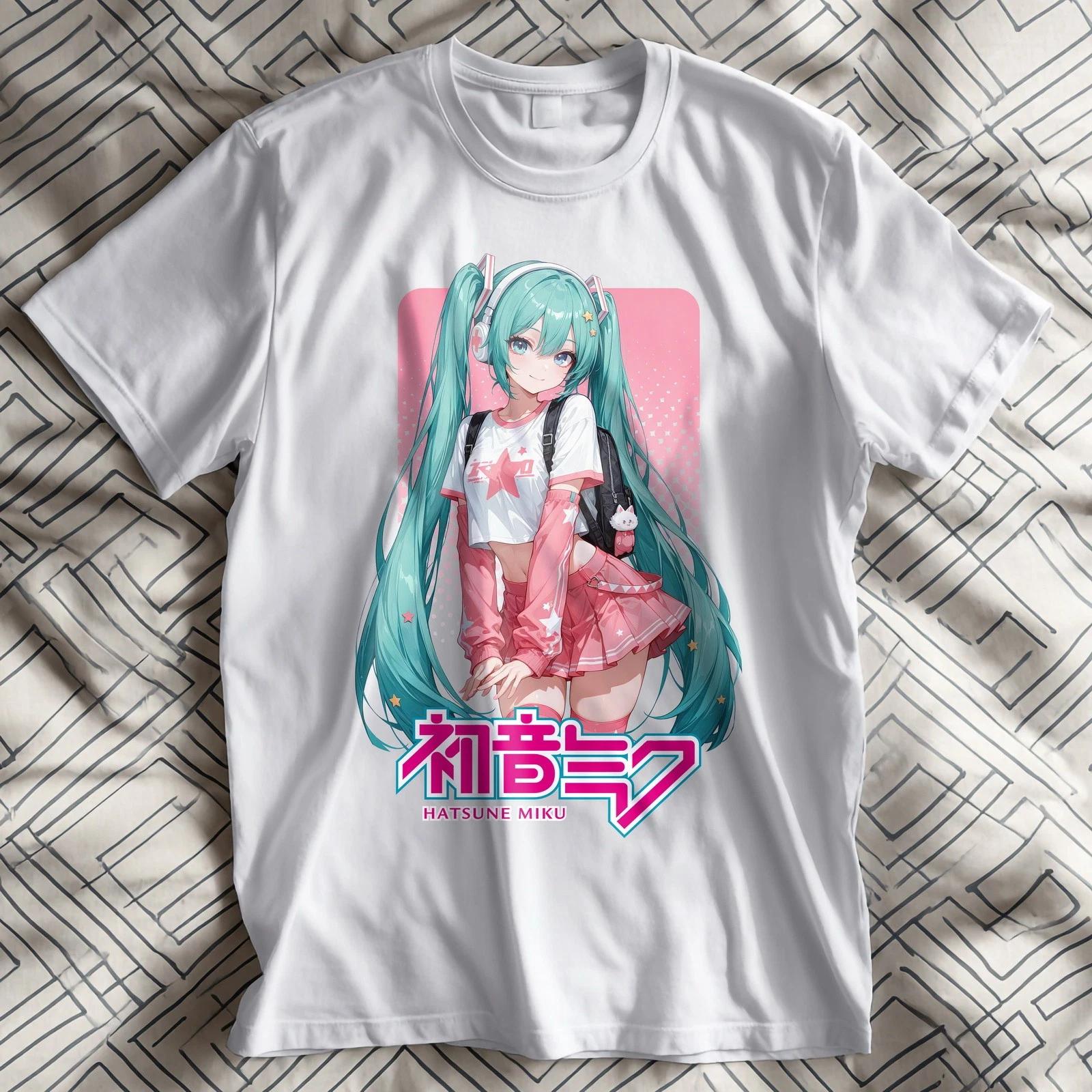 

Хатсуне Мику 039 Аниме/Манга Взрослые / Детские футболки/футболка хлопок 120