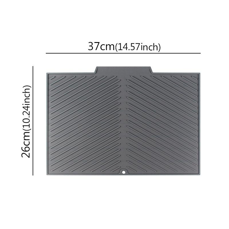 Silicone Draining Board Mat Drying Pad Folding Heat  Machine Mat with Raised Edges Countertop Mats Dish for Kitchen Pot Cup