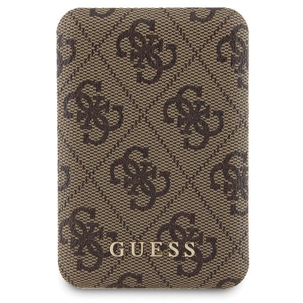 Set Guess Gubpm5P15X4Gemgw Iphone15 Pro Max 6.7 Hardcase + Powerbank 5000Mah Magsafe Brown 4G Metal Logo