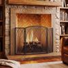 Fireplace Screen, 3-Piece Foldable Spark Guard 122 X 75 Cm