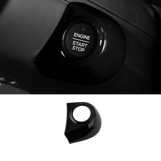 Car One-Click Startup Switch Button Trim For Ford Ranger -2024 Bright Black
