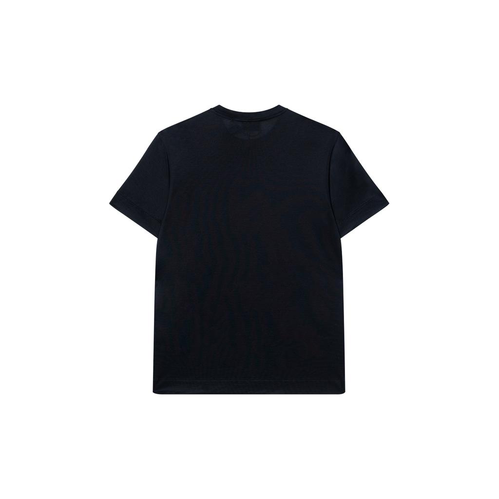 Emporio Armani FW22 Smiley-Gesicht Logo Rundhals Freizeit Kurzarm T-Shirt Herren Oberteile Dunkelblau 3L1TEY-1JUVZ-0920