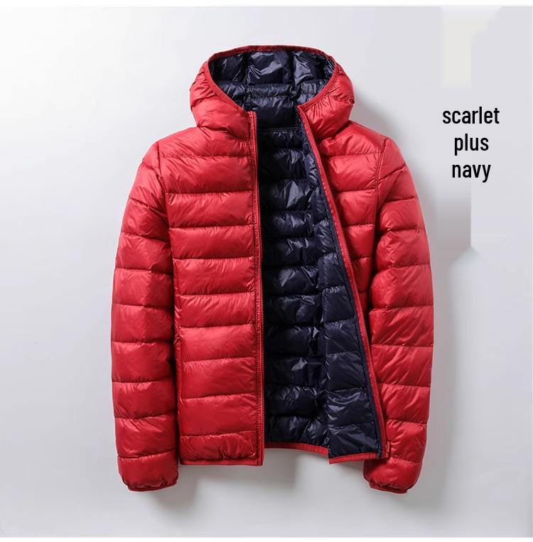 2024 Lightweight Reversible Hooded Down Jacket for Women - Plus Size