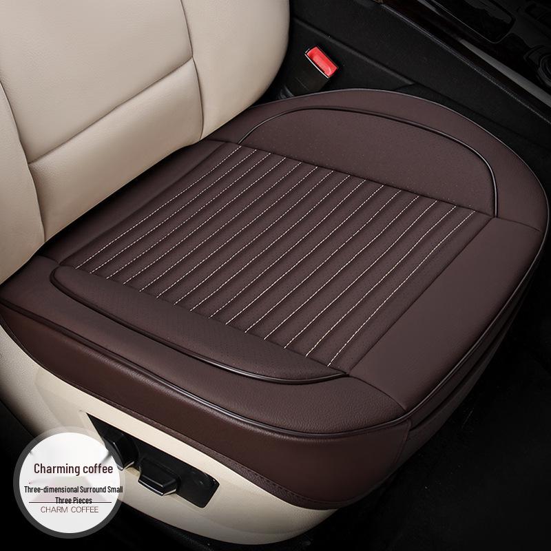 Universal Autositzkissen aus Leder, atmungsaktiv und mit Rundum-Design für alle Jahreszeiten.