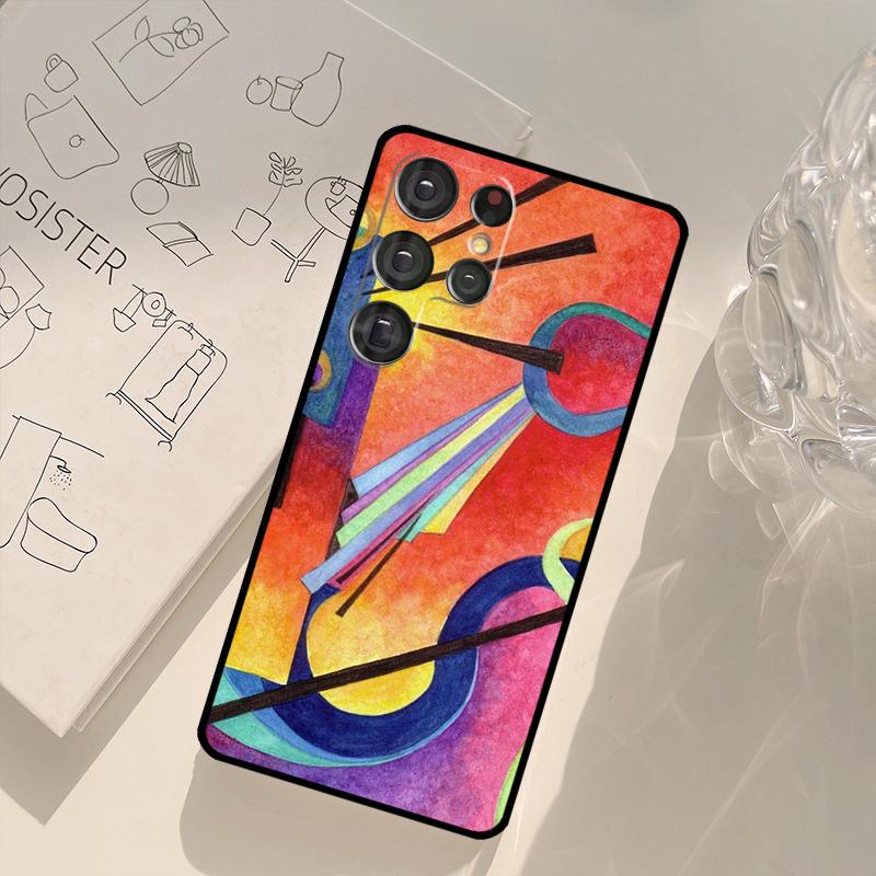 Wassily Kandinsky Abstract Artistic Case For Samsung Galaxy S23 S22 Ultra S8 S9 S10 Note 10 Plus Note 20 S21 Ultra S20 FE Fundas