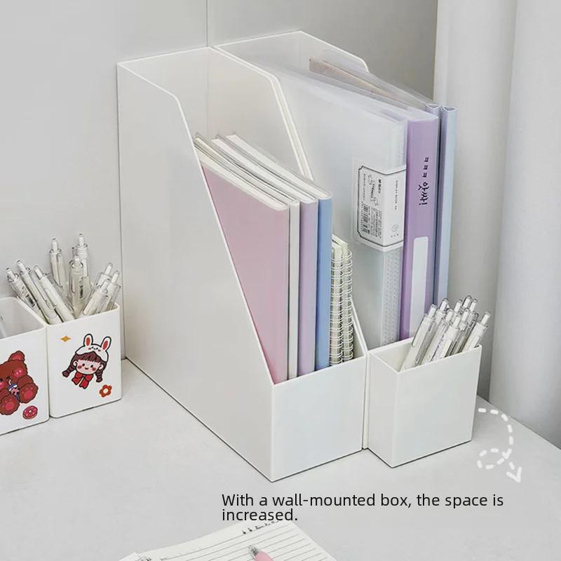 Organizér kancelářského stolu: Stojan na knihy, Úložný prostor na spisy a Stojan na tužky