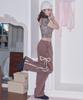 SWEATSWEET [Re] Sweet Ribbon Sweat Pants - Brown/Yellow