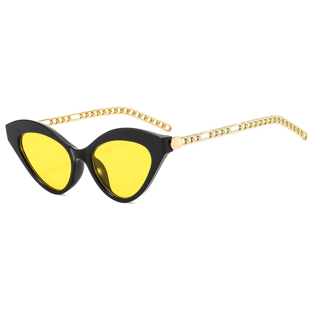 New Fashion Sunglasses Personalized Metal Chain Legs Sun Glasses Camping Trendy Retro Ideal Gift Triangle Frame Sunnies