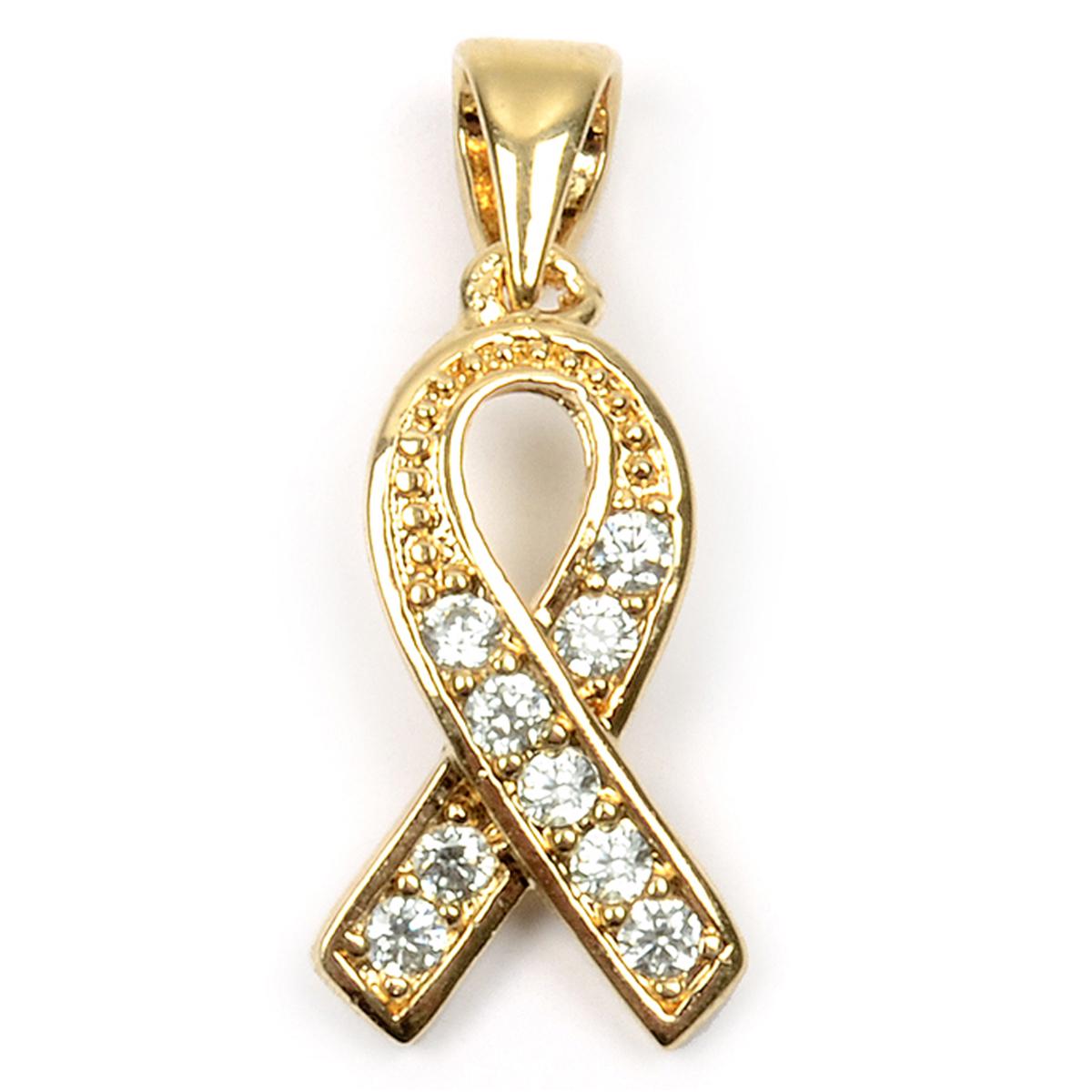 

Les Trésors De Lily [L4367] - Позолоченный кулон Sida Ribbon из белого золота - 20x10 мм