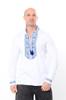 Classic Men’s White Vyshyvanka – Cross-Stitch Embroidery & Long Sleeves, Any Season, 8605-038-22 HC