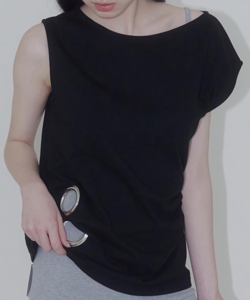 Onseuka Eyelet Loose Sleeveless (Black)