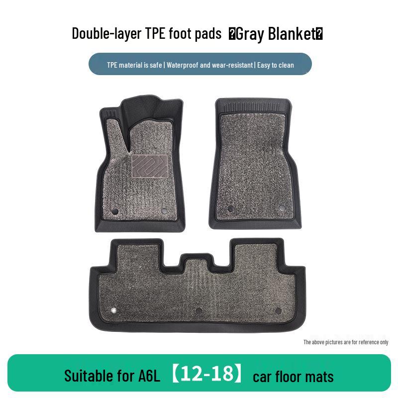 Waterproof, Wear-Resistant TPE Car Floor Mats for A6L (2012-2018 Models)