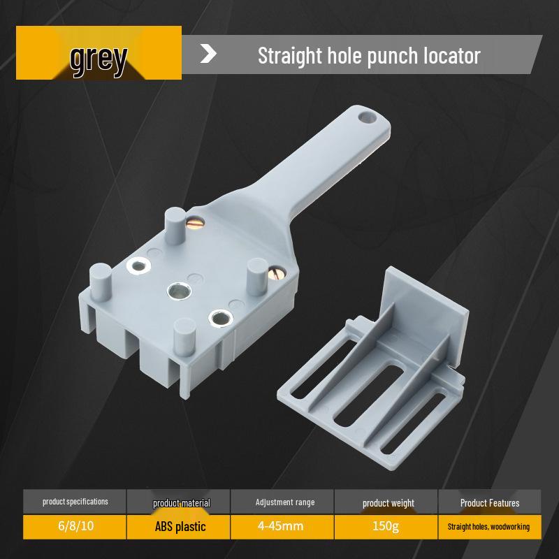 Wooden Board Drilling Locator: Straight & Round Hole Punch for DIY Wood Tenon Splicing
