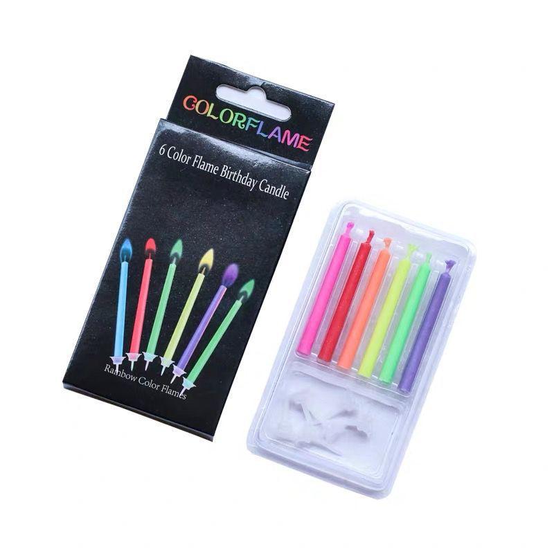 Multicoloured Colourful Flame Candles, 5/12 Pack, Suitable for Birthday Cakes, Birthday Party and Wedding Decorations