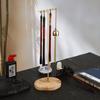 Chinese Zodiac Brush Pen Holder with Beechwood Base Calligraphy Rest Ink Hanger 12 Hooks Writing Brush Holder School Stationery