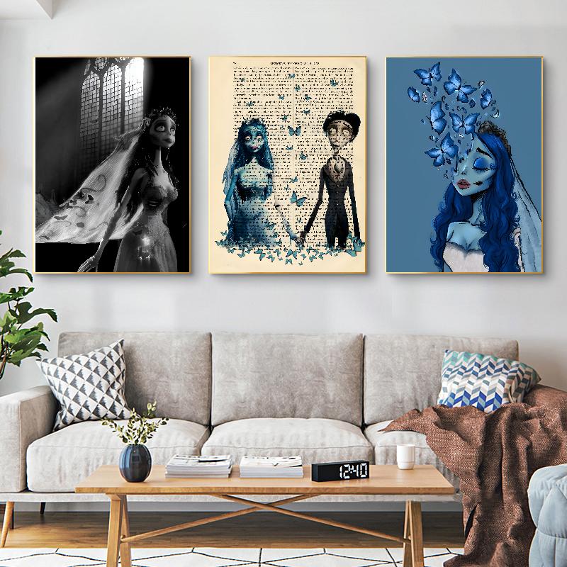 Anime C-Corpse Bride Poster Papierdruck Zuhause Schlafzimmer Eingang Bar Café Kunst Malerei Dekoration