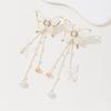 New Elegant Fairy Chiffon Buterfly Tassel Earrings For Women Fashion Imitation Pearl Dangle Drop Earrings Party Wedding Jewelry Gifts