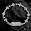 Personalized Hip Hop 10mm Cross Micro-inlaid Zircon Bracelet Men's and Women's Trend Ins Niche Jewelry