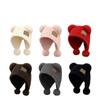 Warm Beanie Cap Fluffy Woolen Hat New Bear Ears Hat  Autumn Winter