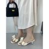 Fashion Shoes Slippers Casual Slipers Women Low Heeled Mules Butterfly-Knot Slides Luxury 2025 Summer High Butterfly-knot Rubber Pumps P