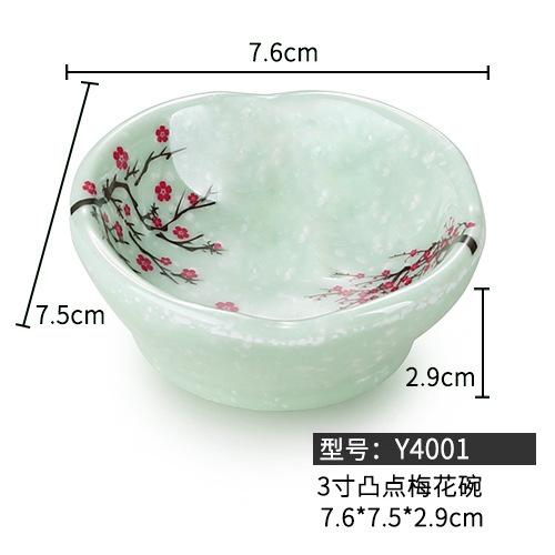 Melamin Soßenschale Teller im chinesischen Stil Schöne Blume Gewürzschalen Soja Essig Sushi Kochen Imitation Porzellan Geschirr