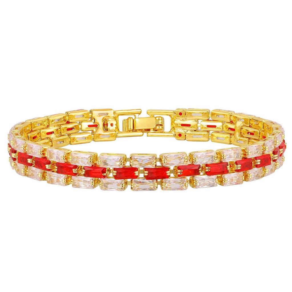 Popular Copper Full Zircon Strap Bracelet, New Atmosphere Accessories Female Pbr-344