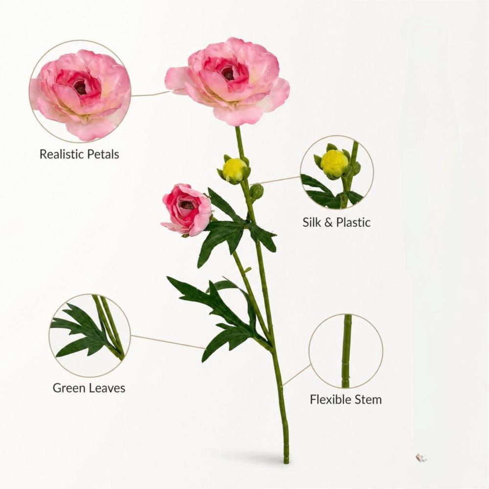 Peony Artificial Flower Stem Decorative Faux Flower Simulation Flowers Home Decor