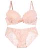 Laulea Akoakoa Peach B65 Bra and Panties Perfect for Dressing Up or Dressing Lace Lingerie Women's Set, Down,