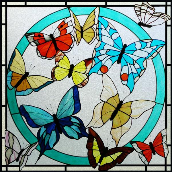 

Privacy Window Film 3D Frosted Glass Stained Effect, Removable Static Cling Vinyl for Home Office Doors & Windows (as the picture,30X30cm)