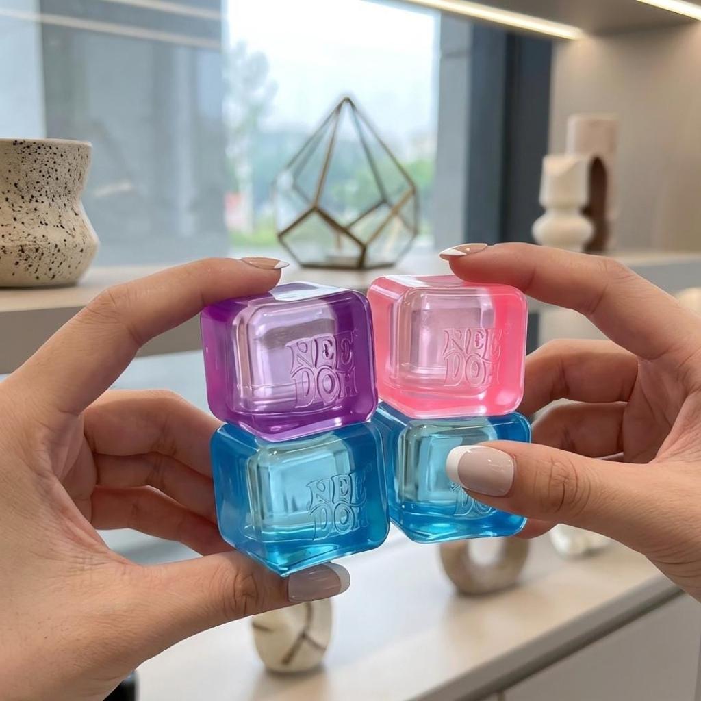 Schylling Needoh Nice Cube Sensory Squishy Stress Relief Fidget Toy Anti Anxiety Squeeze Toy For Kids Adults Focus Toy
