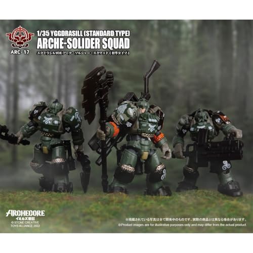 HiPlay TOY ALLIANCE 1/35 Scale Archecore ARC-17 Yggdrasil Corps Arc Soldier Squad (Standard Type) Action Figure, Painted and Assembled