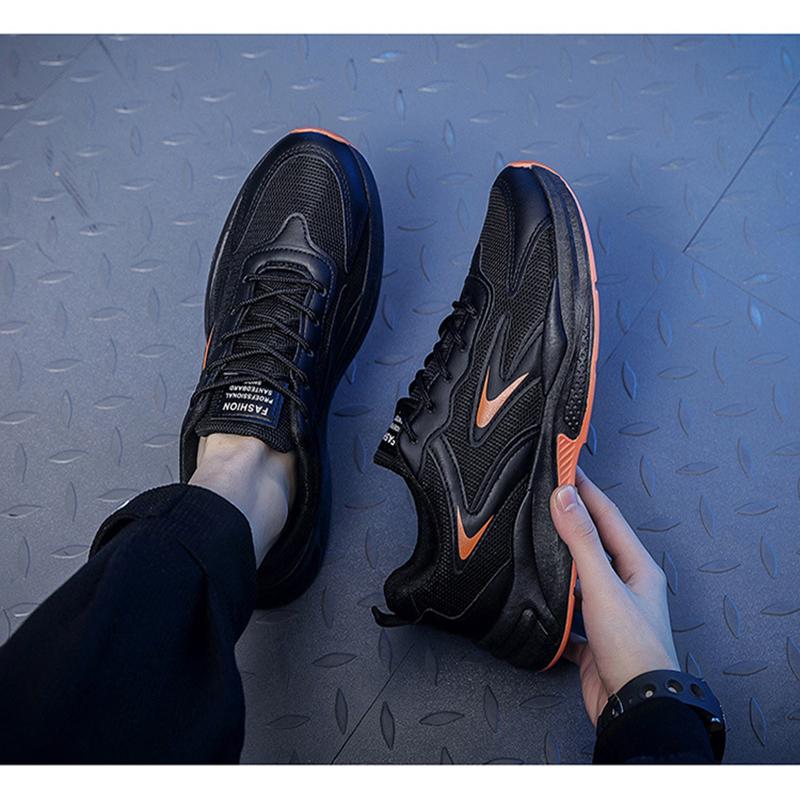 

New Men s Lightweight and Breathable Mesh Shoes Sports Shoes Korean Version Trendy and Versatile Multifunctional Leisure Shoes 44 чёрный