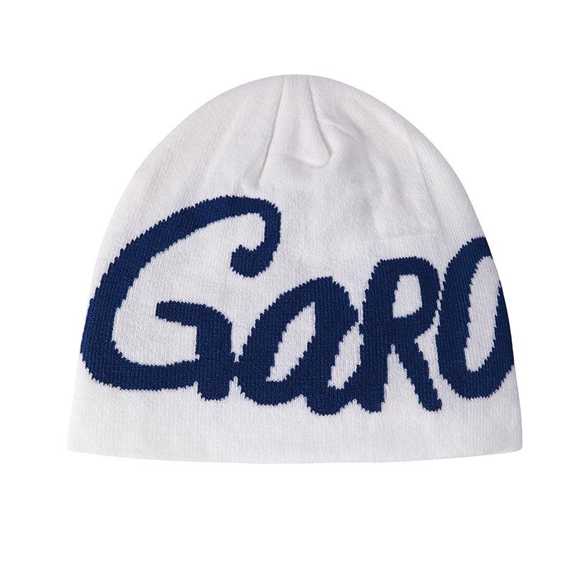 Cross-Border Street Letter Jacquard Knit Beanie - Warm, Stylish Hat for Couples