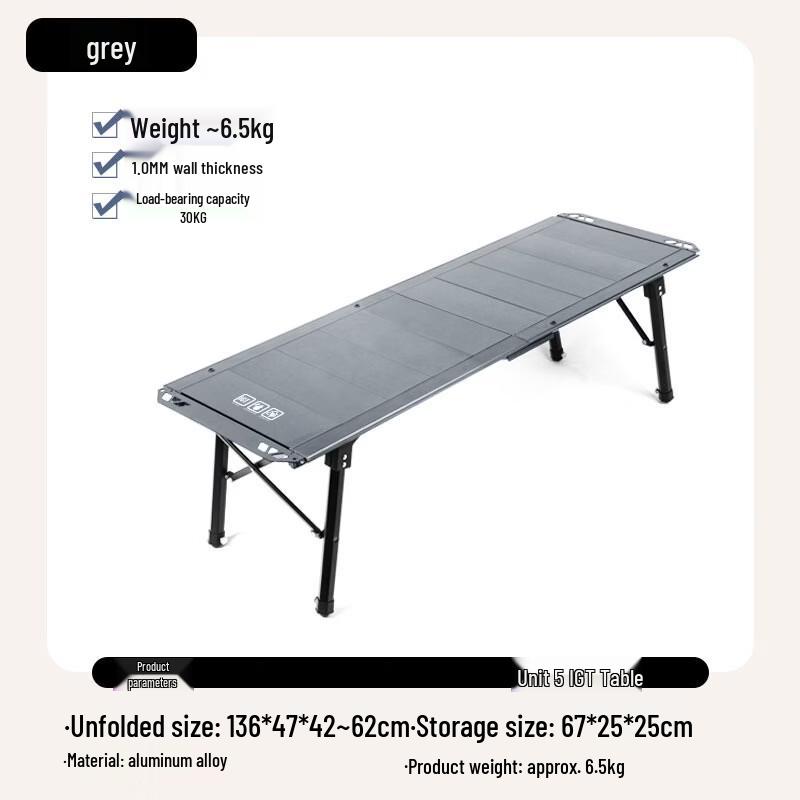 OIMG Outdoor 5-Unit Folding IGT Lift Tactical Camping Table