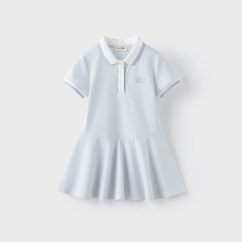David Bella Girls' Dress, Girls' Skirt, 2026 Summer New Style Kidsren's Polo Skirt, Antibacterial and Cool Kidsren's Clothing