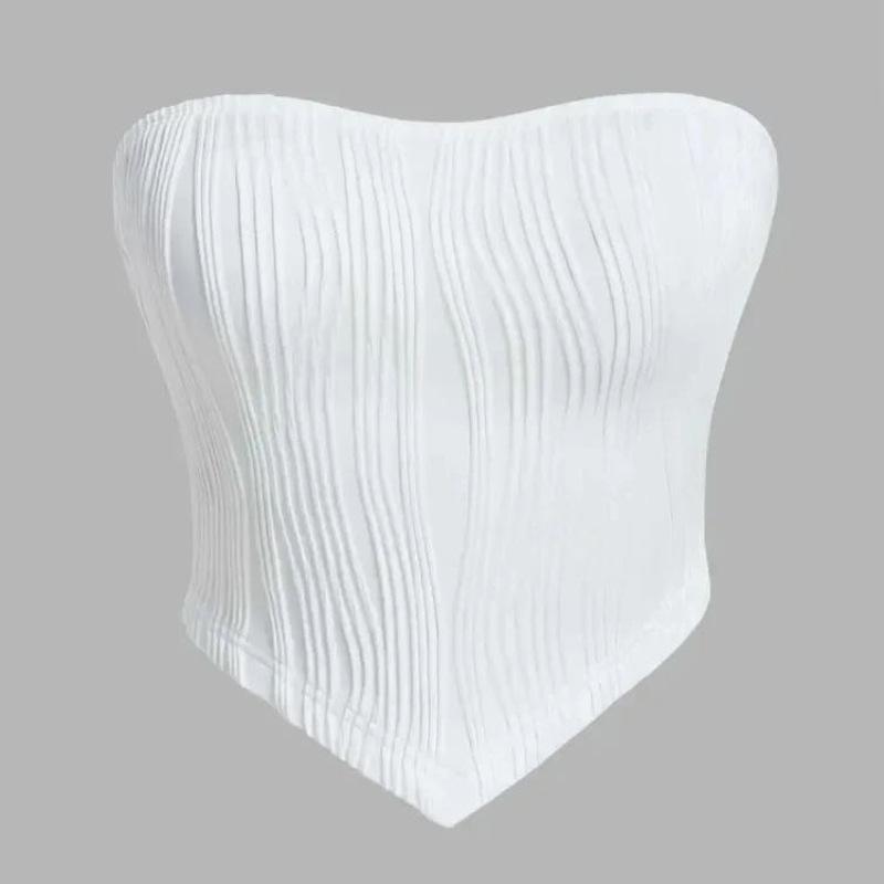 Spot new summer OL temperament splicing strip tapered pendulum thin tube top women's clothing wholesale